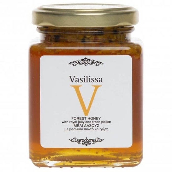 Vasilissa Greek Organic Honey with Royal Jelly Pollen 250gr